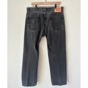 Levi’s 505 Faded Black Straight Leg Jeans 36x29 Vintage Regular Fit
